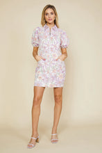 Load image into Gallery viewer, Floral Twill Zip Up Dress