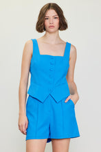 Load image into Gallery viewer, The Stevie Pintuck Shorts in Blue