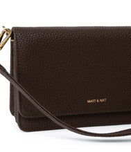 Load image into Gallery viewer, BEE PURITY 2 IN 1 CROSSBODY CLUTCH IN TRUFFLE
