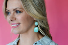 Load image into Gallery viewer, Aqua Stone Earrings