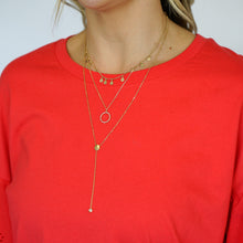 Load image into Gallery viewer, Circle Pendant Layered Necklace
