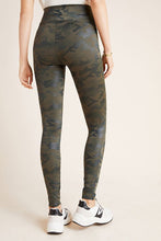 Load image into Gallery viewer, SPANX Green Camo Faux Leather Leggings