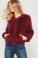Load image into Gallery viewer, Faux Fur Bomber Jacket