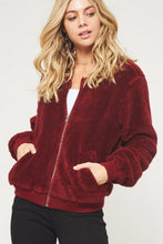 Load image into Gallery viewer, Faux Fur Bomber Jacket