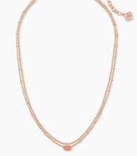 Load image into Gallery viewer, Emilie Rose Gold Multi Strand Necklace In Sand Drusy