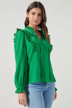 Load image into Gallery viewer, Karly Lace Trim Blouse