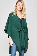 Load image into Gallery viewer, Front Tie Poncho Cardigan