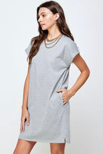 Load image into Gallery viewer, Grey Classic T-Shirt Dress