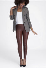 Load image into Gallery viewer, SPANX Mahogany Faux Leather Leggings