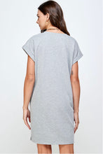 Load image into Gallery viewer, Grey Classic T-Shirt Dress