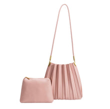 Load image into Gallery viewer, Carrie Medium Pleated Shoulder Bag in Blush
