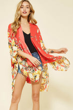 Load image into Gallery viewer, Flower Print Kimono
