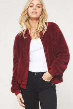 Load image into Gallery viewer, Faux Fur Bomber Jacket
