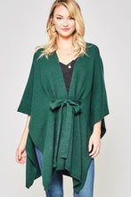 Load image into Gallery viewer, Front Tie Poncho Cardigan