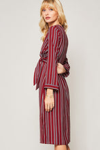 Load image into Gallery viewer, Stripe Print Knotted Tie Dress
