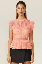 Load image into Gallery viewer, Aviana Lace Peplum Blouse