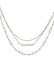 Load image into Gallery viewer, Addison Multi Strand Necklace in Rhodium