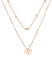 Load image into Gallery viewer, Ari Heart Rosegold Multi Strand