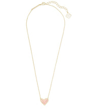 Load image into Gallery viewer, Ari Heart Rose Quartz Pendant Necklace