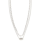 Load image into Gallery viewer, Brooke Multi Strand Necklace in Rhodium