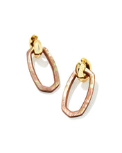 Load image into Gallery viewer, Danielle Gold Link Earrings in BROWN MOP