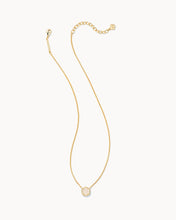 Load image into Gallery viewer, Davie Gold Pendant Necklace in Iridescent Drusy