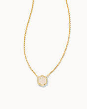 Load image into Gallery viewer, Davie Gold Pendant Necklace in Iridescent Drusy