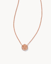 Load image into Gallery viewer, Davie Rose Gold Pendant Necklace in Rose Gold Drusy