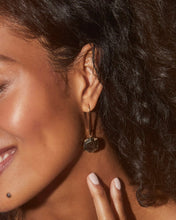 Load image into Gallery viewer, Davis Gold Drop Earrings in Black Pyrite