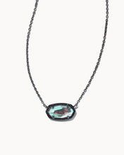 Load image into Gallery viewer, Elisa Gunmetal Pendant Necklace in Gray Dichroic Glass