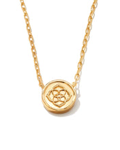 Load image into Gallery viewer, Stamped Dira Pendant Necklace GOLD IVORY MOP