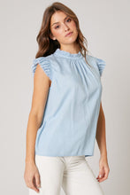 Load image into Gallery viewer, Chambray Pleated Top