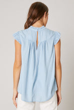 Load image into Gallery viewer, Chambray Pleated Top