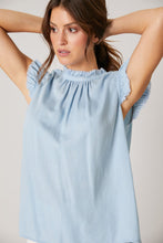 Load image into Gallery viewer, Chambray Pleated Top