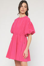 Load image into Gallery viewer, The Max Puff Sleeve Drawstring Dress

