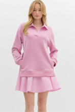 Load image into Gallery viewer, The Pullover Twofer Pinstripe Dress
