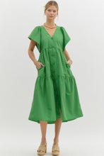 Load image into Gallery viewer, The Sarah Flutter Sleeve Midi Dress
