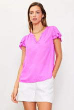 Load image into Gallery viewer, Pink Scout Double Ruffle Sleeve Layer Blouse
