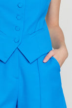Load image into Gallery viewer, The Stevie Pintuck Shorts in Blue
