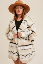 Load image into Gallery viewer, The Aztec Print Hooded Sherpa Cardigan
