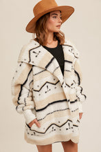 Load image into Gallery viewer, The Aztec Print Hooded Sherpa Cardigan
