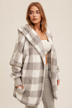 Load image into Gallery viewer, The Check Plaid Sherpa Cardigan
