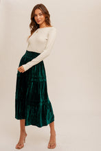 Load image into Gallery viewer, The Lily Velvet Midi Skirt
