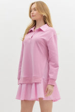 Load image into Gallery viewer, The Pullover Twofer Pinstripe Dress
