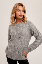 Load image into Gallery viewer, The Helena Back Satin Tie Sweater

