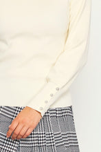 Load image into Gallery viewer, The Ivory Lacey Jewel Button Sleeve Sweater
