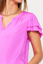 Load image into Gallery viewer, Pink Scout Double Ruffle Sleeve Layer Blouse
