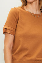 Load image into Gallery viewer, The Stacy Ruffle Hem Knit Top
