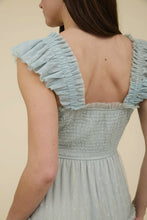 Load image into Gallery viewer, The Jillian Dot Chiffon Smocked Tiered Midi Dress
