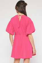 Load image into Gallery viewer, The Max Puff Sleeve Drawstring Dress
